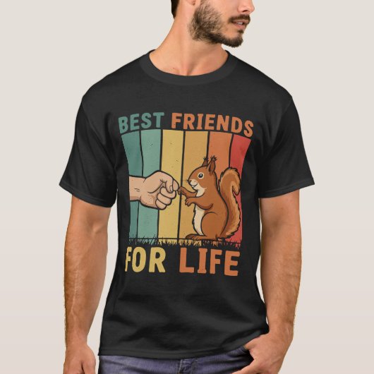 Retro Eekhoorn Bestie - Fist Bump Forever T-shirt (Voorkant)