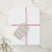 Retro Een beetje Matcha Tea Baby shower Cadeaulabel (Met Touw)