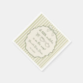 Retro Een beetje Matcha Tea Baby shower Servet (Hoek)