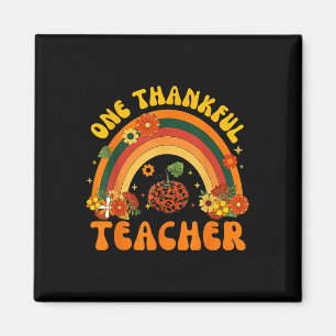 Retro Een Dankbare Leraar Grappige Thanksgiving He Magneet