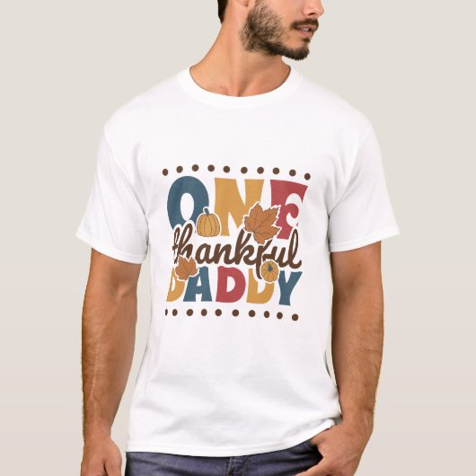 Retro Een Dankbare Papa - Thanksgiving T-shirt (Voorkant)