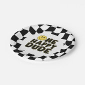 Retro Een Gelukkig Dude Eerste Verjaardagsfeestje Papieren Bordje (Gekanteld)