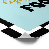 Retro Een Gelukkig Dude Verjaardag Geniet Van Eten Poster (Hoek)