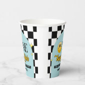 Retro Een Gelukkig Dude Verjaardag Papier Cup Papieren Bekers (Rechts)