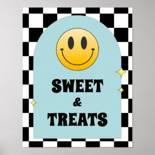 Retro Een Gelukkig Dude Verjaardag Sweet & Treats  Poster