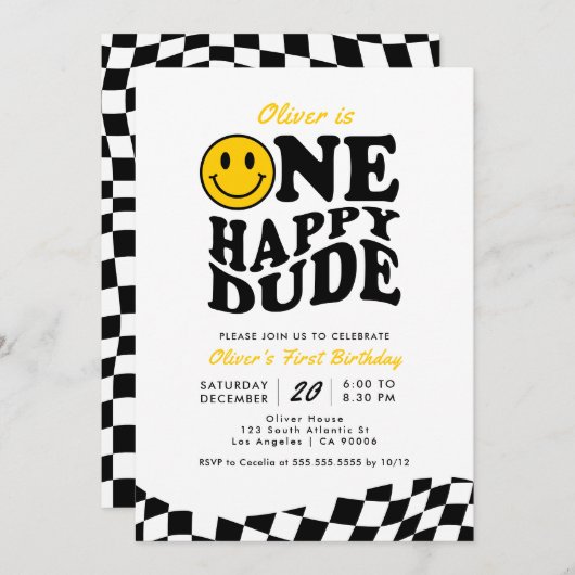 Retro Een Gelukkige Glimlach Glimlach Gezicht Jong Kaart (Voorkant / Achterkant)