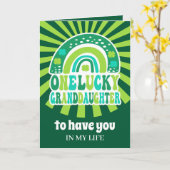 Retro één geluksdochter St. Patrick's Day Kaart (Gele Bloem)