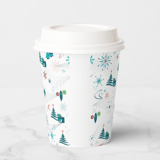 Retro Een Go-Go Kerst Papieren beker (Links)