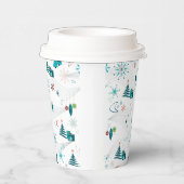 Retro Een Go-Go Kerst Papieren beker (Rechts)