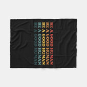 Retro een goede menselijke vriendelijkheid Gezegde Fleece Deken (Voorkant (Horizontaal))