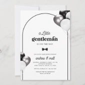 Retro Een Kleine Gentleman Boog Stropdas Baby show Kaart (Voorkant)