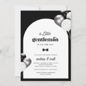 Retro Een Kleine Gentleman Bow Stropdas Boy Baby s Kaart (Voorkant)