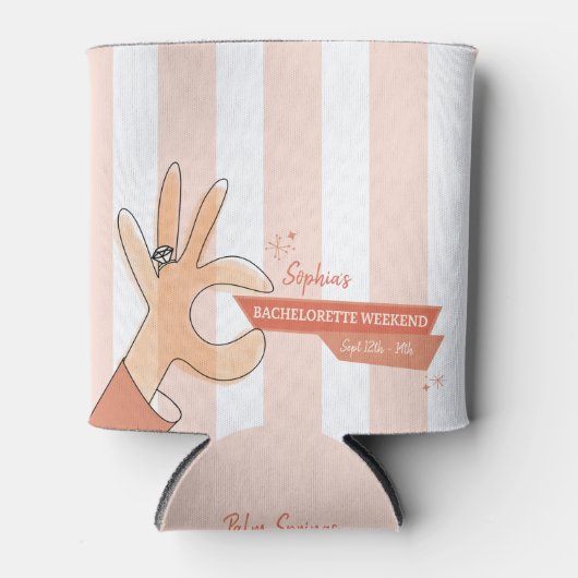 Retro Een Laatste Fling Bachelorette Blikjeskoeler (Voorkant)