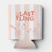 Retro Een Laatste Fling Bachelorette Blikjeskoeler (Achterkant)