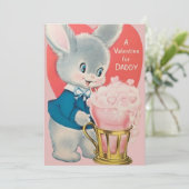 Retro  Een Valentijn voor Daddy Custom Feestdagenkaart (Staand voorkant)