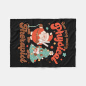 Retro Een zeer vrolijke fysiotherapeut Santa Chris Fleece Deken (Voorkant (Horizontaal))