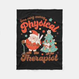 Retro Een zeer vrolijke fysiotherapeut Santa Chris Fleece Deken