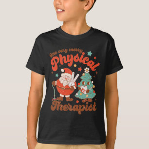 Retro Een zeer vrolijke fysiotherapeut Santa Chris T-shirt