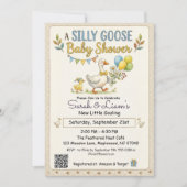Retro eend & gans baby shower uitnodiging  (Voorkant)