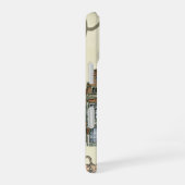 Retro eend, klok & bloemsierkunst ontwerp iPhone 16 hoesje (Rechterkant)