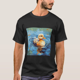 retro eend Pintail Duck Schattige eend Waterverf T-shirt