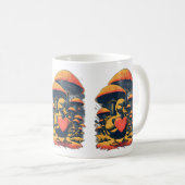 Retro eendje met een hart Mok (Voorkant rechts)