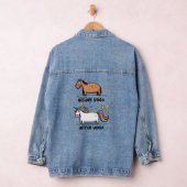 Retro Eenhoorn Meditatie Denim Jacket (Hangar)