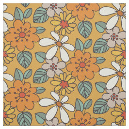 Retro eenvoudig bloemenpatroon stof