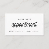 Retro eenvoudig lettertype moderne gezondheidsprof afsprakenkaartje (Voorkant)