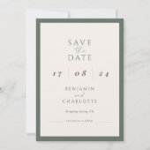 Retro Eenvoudig Typo Script Wedding Sla de datum o Save The Date (Voorkant)