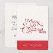 Retro , eenvoudige aangepaste kleuren Vrolijk kers Feestdagenkaart (Voorkant / Achterkant)