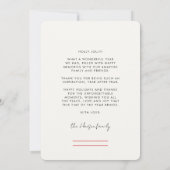 Retro , eenvoudige aangepaste kleuren Vrolijk kers Feestdagenkaart (Achterkant)