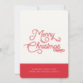 Retro , eenvoudige aangepaste kleuren Vrolijk kers Feestdagenkaart (Voorkant)