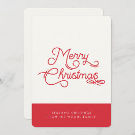 Retro , eenvoudige aangepaste kleuren Vrolijk kers Feestdagenkaart