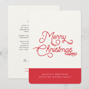 Retro , eenvoudige aangepaste kleuren Vrolijk kers Feestdagenkaart