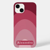 Retro eenvoudige boog naam roze Case-Mate iPhone case (Achterkant)