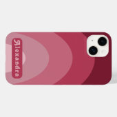 Retro eenvoudige boog naam roze Case-Mate iPhone case (Achterkant (horizontaal))