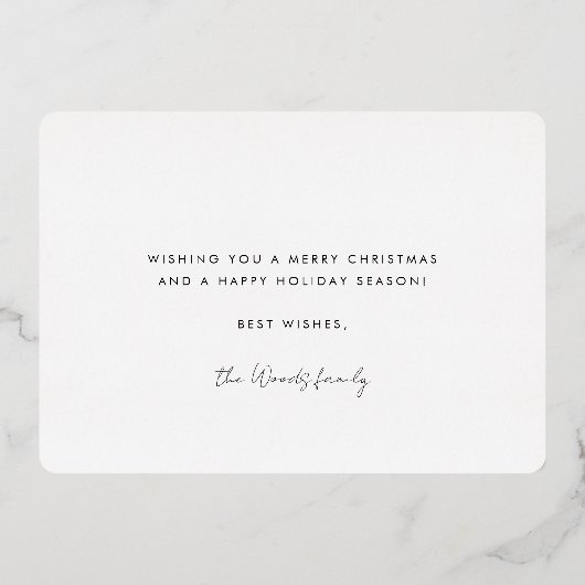 Retro  Eenvoudige Cheers Rood en Goud Folie Feestdagenkaart (Achterkant)