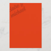 Retro Eenvoudige Trouwtafel Menu Kaarten Flat Menu (Achterkant)