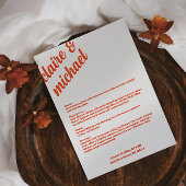 Retro Eenvoudige Trouwtafel Menu Kaarten Flat Menu