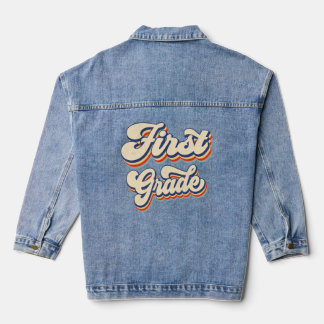 Retro eerste klas leraar 1e klas Squad Denim Jacket