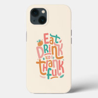 Retro Eet, Drink En Wees Dankbaar Gelukkig Thanksg