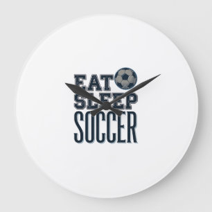 Retro Eet Slaap Voetbal T-shirt Ontwerp (2)_1 Grote Klok