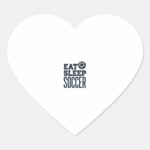 Retro Eet Slaap Voetbal T-shirt Ontwerp (2)_1 Hart Sticker