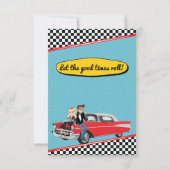 Retro Eetcafé Jaren 50 Menu Kaart Turkoois, Geel & (Achterkant)