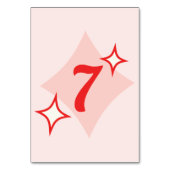 Retro Eetgelegenheid Tafel Nummers Kaart (Voorkant)