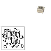 Retro Eeuw Ornament Klassieke Dank je Rubberstempel (Gestempeld)