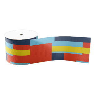 Retro effen blok ontwerp/Set 2 Grosgrain Lint