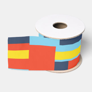 Retro effen blok ontwerp/Set 2 Grosgrain Lint