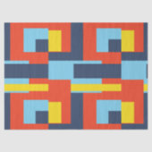 Retro effen blok ontwerp/Set 2 Tissuepapier (Voorkant)